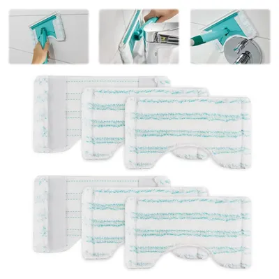 A collage of images showing cleaning tools and replacement pads.