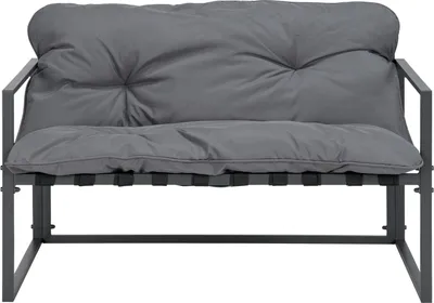 Produktbild von home24 Gartensitzgruppe - 4-teilig - Eisen / Polyester - Schwarz / Grau