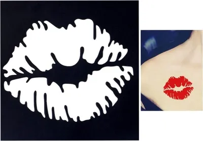 Produktbild von Henna Tattoo Schablone Airbrush Stencil Kussmund