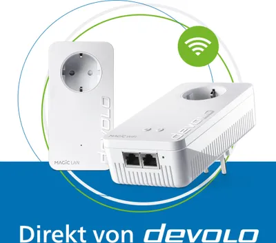 Produktbild von devolo Magic 2 WiFi next Powerline Mesh WLAN Verstärker 2x Adapter
