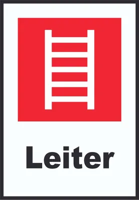 Produktbild von Leiter Schild A0 Rückseite selbstklebend