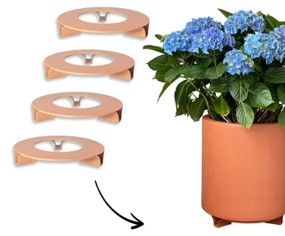 Produktbild von Set von 4 Terrakotta-Untersetzern für Blumentöpfe
