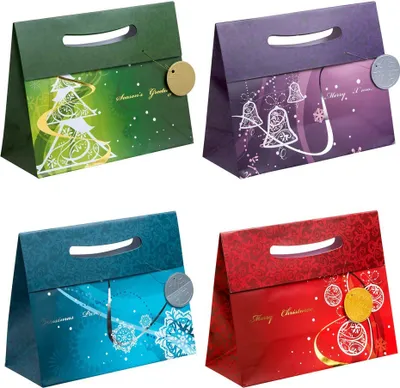 Produktbild von TSI 86417-SG 12 Geschenktaschen Weihnachten Elegant Motiv