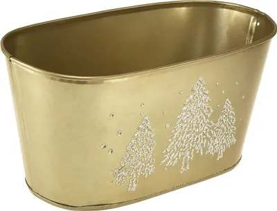 Produktbild von Dekoschale Metall Tannenbaummotiv Adventsdeko Weihnachtliche Tischdeko