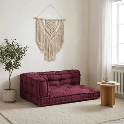 Produktbild von vidaXL Pallet Sofa Kissen 3 stk. Stoff Kastanienbraun 120 x 80 x 38 cm