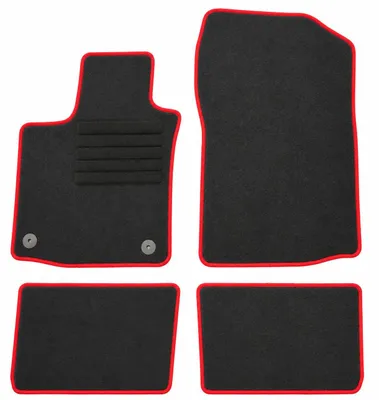 Produktbild von Fußmatten-Set für Renault Twingo 2, 09/2007-12/2011, 4-teilig, Schwarz