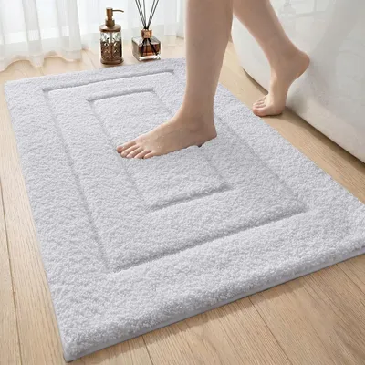 Produktbild von Badematte rutschfest Mikrofaser Weiß 40 x 60 cm