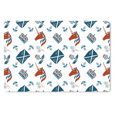 Produktbild von MuchoWow® Mauspad Mousepad Schottland - Muster - Einhorn 27x18 cm - Mousepads - Maus Mat - Pad - Mausunterlage - Büroartikel - Desk Matten