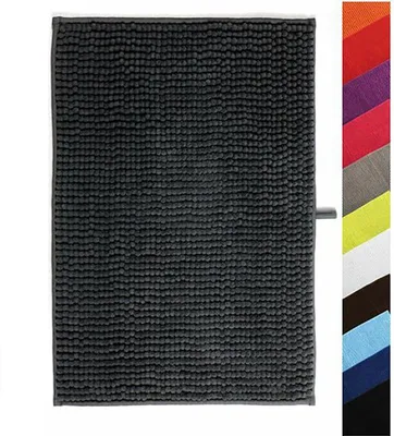 Produktbild von MSV 141622, Grau, Einfarbig, Rechteckig, Mikrofaser, 90 x 60 cm