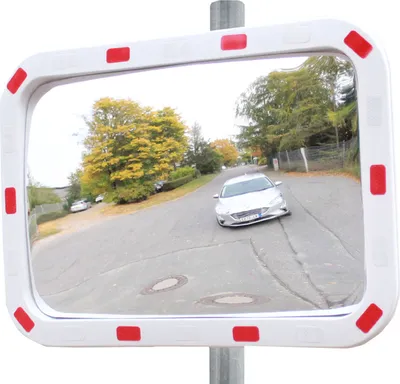 Produktbild von TRUTZHOLM Verkehrsspiegel eckig Weitwinkelfunktion 40x60cm Sicherheitsspiegel Straßenspiegel