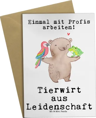 Produktbild von Mr. & Mrs. Panda Glückwunschkarte Tierwirt Leidenschaft - Weiß - Geschenk, weihnachtskarten, Bauernhof, osterkarten, hochzeitskarten, Grußkarten, Lustig, osterkarte