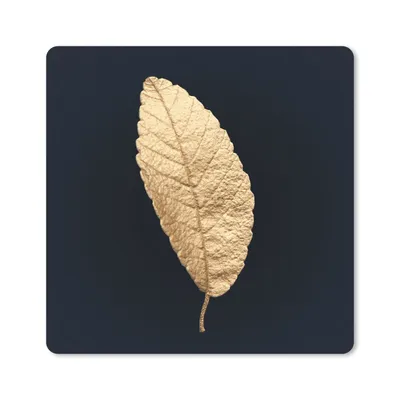 Produktbild von MuchoWow® Mauspad Mousepad Schwarz und Gold - Blätter - Schwarz - Pflanzen - Luxus 30x30 cm - Mousepads - Maus Mat - Pad - Mausunterlage - Gaming