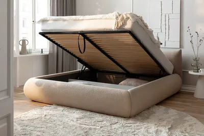 Produktbild von Polsterbett Fortello mit Stauraumfunktion 160x200 Stoff Marieta cappuccino