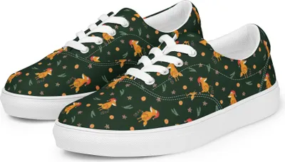 Produktbild von Mr. & Mrs. Panda Turnschuhe Damen Fuchs Weihnachten Größe 40 - Grün - Geschenk, Nikolaus, Stoffschuhe, Halbschuhe, Sneaker, Winter, Damenschuhe, Heiligabend, Sportschuhe