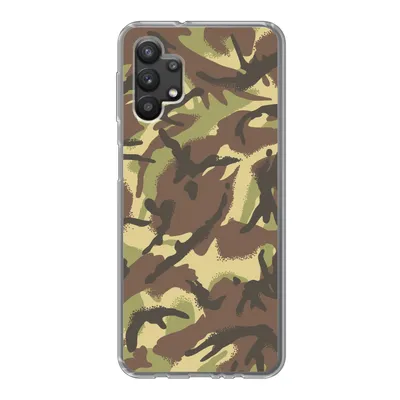 Produktbild von MuchoWow® Handyhülle Schutzhülle Hülle für Samsung Galaxy A32 5G Camouflage-Muster in natürlichen Farben Silikon Softcase Handy Hülle - Softcase