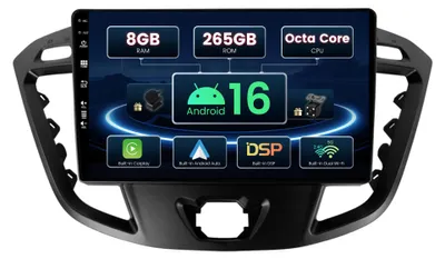Image de Autoradio Android 14, écran IPS de 9 pouces, 8 Go de RAM + 256 Go de stockage, compatible CarPlay et Android Auto sans fil