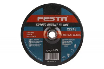 Produktbild von FESTA Schleifscheibe für Metall 230x22,2x6,4 / Packung 1 Stk.