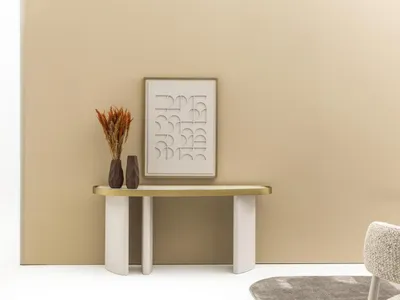 Image de Coiffeuse avec tableau Design moderne Commode avec tableau Style blanc