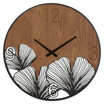 Productafbeelding van Wandklok WOOD, bruin, diameter 60 cm