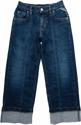 Productafbeelding van Replay meisjes jeans, model Malinua, boyfit, met super stretch, medium blauw (009), maat 8
