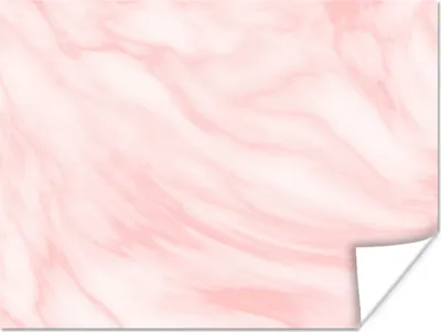 Produktbild von MuchoWow® Poster Marmor - Rosa - Weiß - Luxus - Marmoroptik 120x90 cm - Wandbild