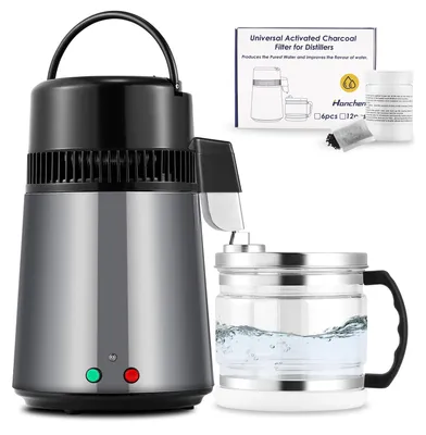 Wasserdestilliergerät 4 L, 750 W, Edelstahl 304, dunkelgrau