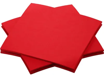 Produktbild von Duni 202951, Rot, Papier, Einfarbig, 200 mm, 200 mm, 180 Stück(e)