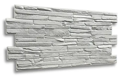 A panel of decorative stone-like wall cladding, presented against a white background.