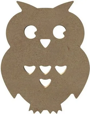 Image de Chouette en bois MDF à décorer - 15 cm