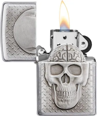 Produktbild von Feuerzeug Zippo 29818 Skull Silber Metall