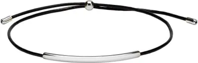 Produktbild von Schwarzes Textilarmband mit 925er Silber
