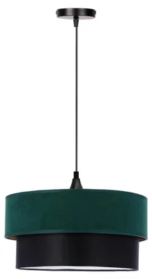 Obrázok produktu pre Moderné závesné osvetlenie SOLANTO - 1xE27, 60W, čierne / zelené