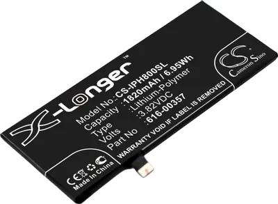 Produktbild von TECHTEK Akku Kompatibel mit [Apple] A1863, iPhone 8, MQ6K2LL/A, MQ6L2LL/A, MQ6M2LL/A, MQ7F2LL/A, MQ7G2LL/A, MQ7H2LL/A, MQ7H2ZP/A Ersetzt 616-00357, f