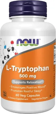 Immagine prodotto di L-triptofano 500 mg 60 capsule vegetali Now Foods