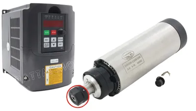 Zdjęcie produktu dla Silnik wrzeciona CNC, 2,2 kW, konstrukcja chłodzona powietrzem, z przetwornicą częstotliwości, 220 V