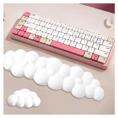 Produktbild von Handballenauflage für Tastatur, ergonomische Cloud Handgelenkauflage, rutschfeste Handballenstütze für Büro und Zuhause (Set B)