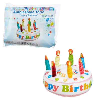 Produktbild von Aufblasbare Torte Happy Birthday