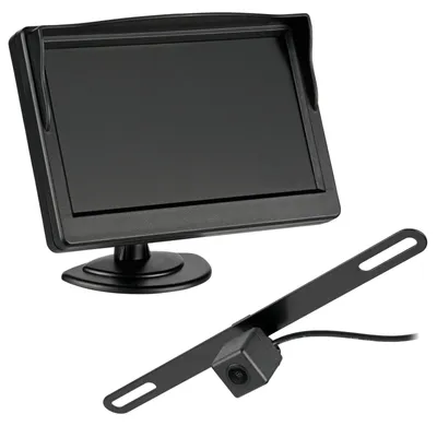 Produktbild von CARMATRIX Digitales HD Funk Rückfahrsystem 5" Monitor Nummernschild 170° Distanzlinien