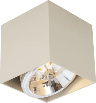 Produktbild von QAZQA - Moderne Wandleuchte Beige G9 schwenkbar - Box I Wohnzimmer I Schlafzimmer - Aluminium Quadratisch - LED geeignet G9