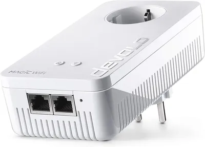 Immagine prodotto di devolo Magic 2 WiFi next extension adapter, adattatore WLAN powerline - fino a 2.400 Mbps, mesh WLAN, presa WLAN, 2x connessione Gigabit LAN, dLAN 2.0, bianco