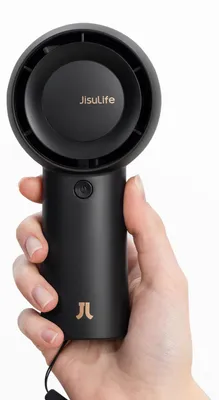 Hand-Turbolüfter 6000 mAh, 5 Stufen, 18 h Laufzeit, USB-C, schwarz