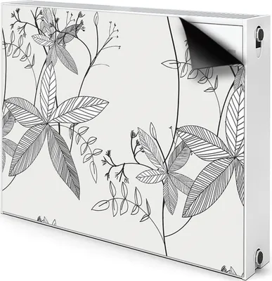 Produktbild von Magnet Verkleidung Abdeckung Heizkörperabdeckung Heizkörperabdeckung 80x60 cm  - Blumen, Doodle