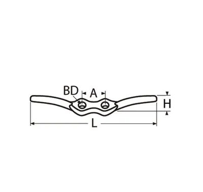 Produktbild von Flaggenklampe, 68mm, Edelstahl A4