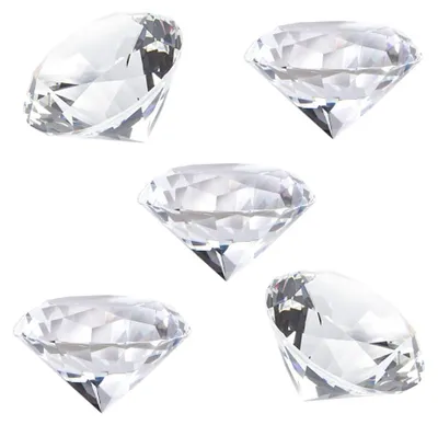 Productafbeelding van Decoratieve diamanten - 5 stuks - Kristalachtige uitstraling - Transparant - 5 cm diameter