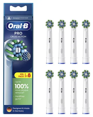 Obrázek produktu pro Oral-B | Replaceable toothbrush heads | EB50RX-8 Cross Action Pro | Heads | For adults | Number of brush heads included 8 | White
