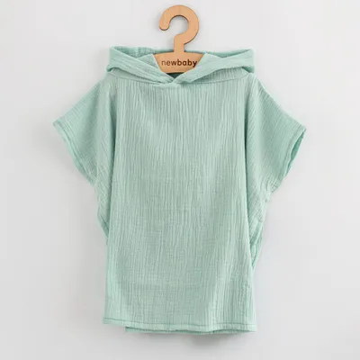 Zdjęcie produktu dla Dětské mušelínové pončo New Baby Feeling mint 35 cm