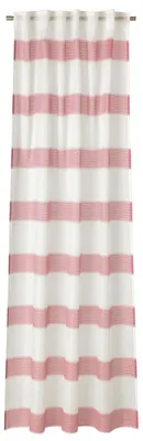 Produktbild von Fertigvorhang mit Schlaufenband Lilly Streifen weiß beere 144x245cm
