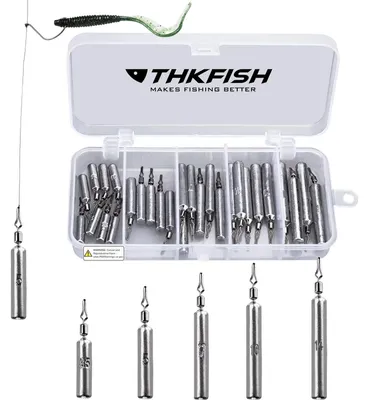Produktbild von Set mit 60 Fischschnüren, inklusive Dropshot-Gewichten und Wacky-Haken