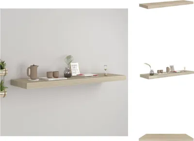 Immagine prodotto di vidaXL Scaffale galleggiante effetto rovere 90x23,5x3,8 cm MDF - Mensole a muro