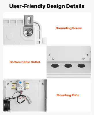 Productafbeelding van Buitenbehuizing voor elektrische installaties, ABS, waterdichte elektrische aansluitdoos met thermostaat en ventilator, montageplaat, kabeldoorvoeren, geventileerde plastic behuizing, 360 x 275 x 150 mm, IP65, geschikt voor binnen- en buitengebruik